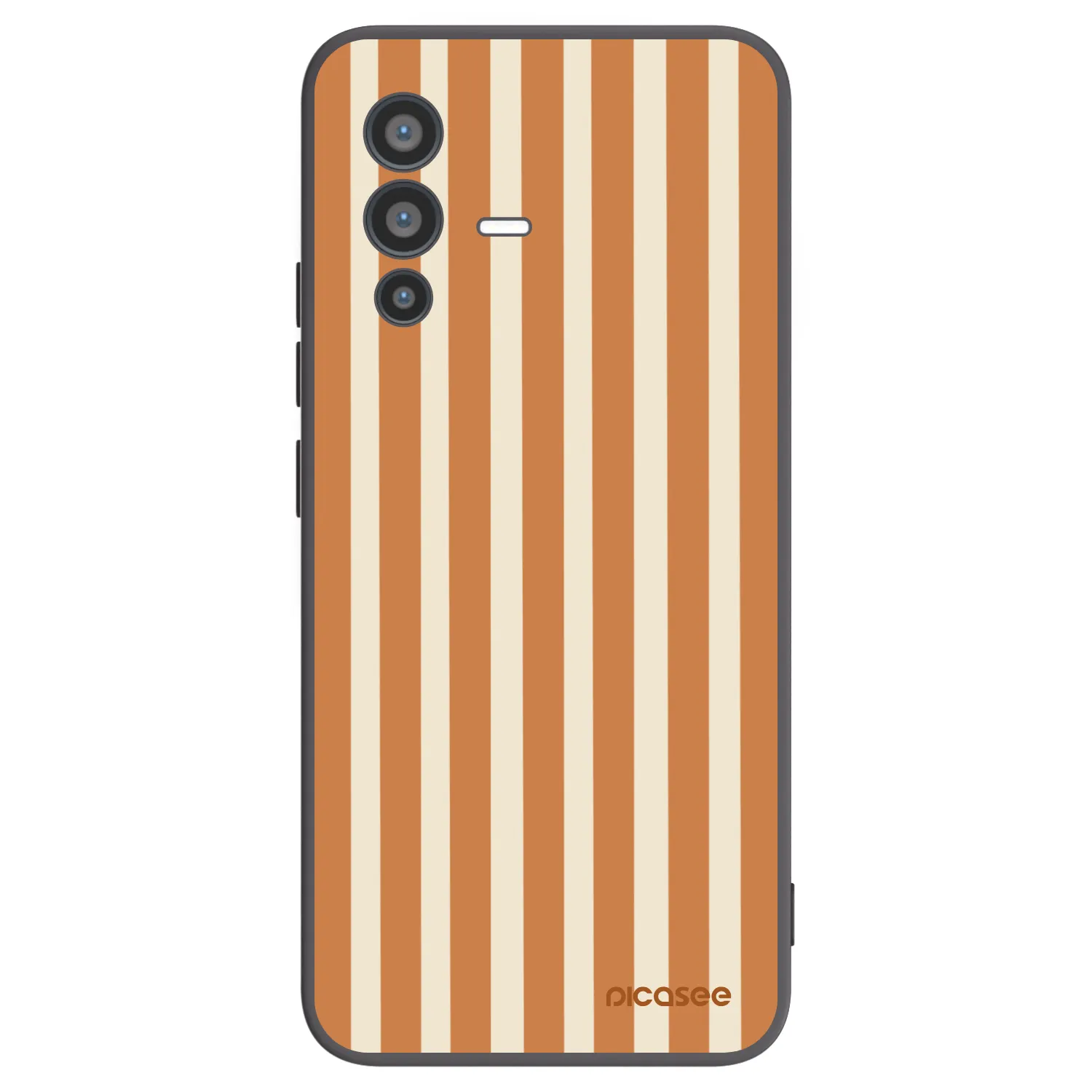 Picasee fekete szilikon tok az alábbi mobiltelefonokra Vivo V23 5G - Orange lines