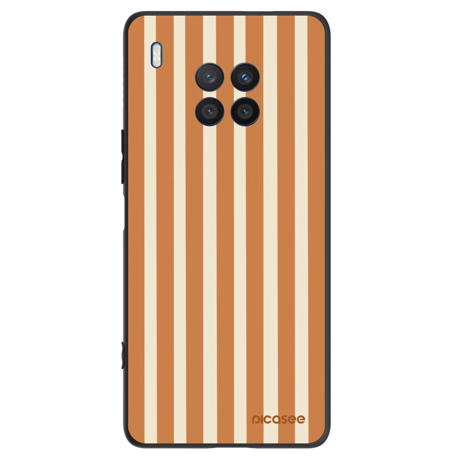 Picasee fekete szilikon tok az alábbi mobiltelefonokra Honor 50 Lite - Orange lines