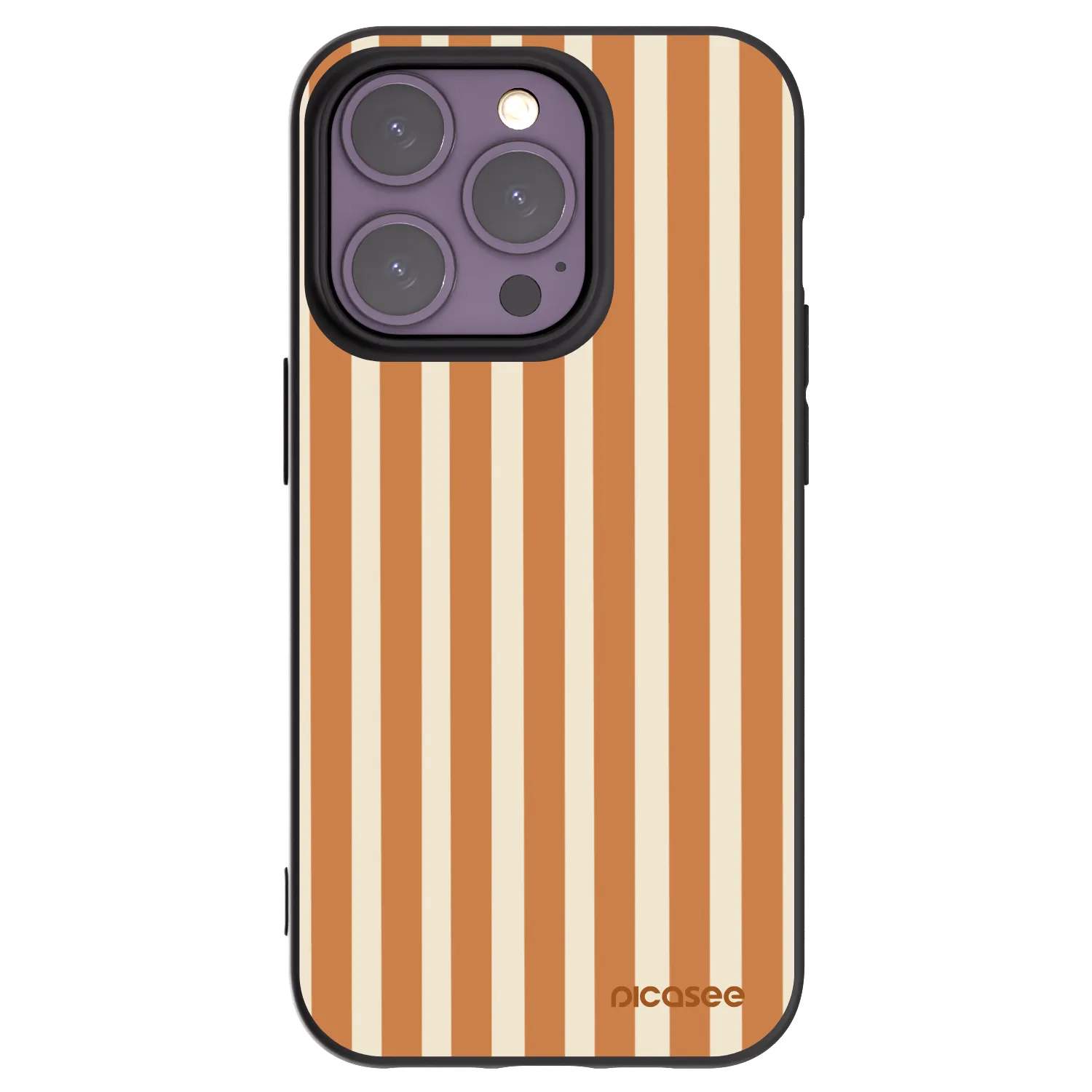 Picasee fekete szilikon tok az alábbi mobiltelefonokra Apple iPhone 14 Pro - Orange lines