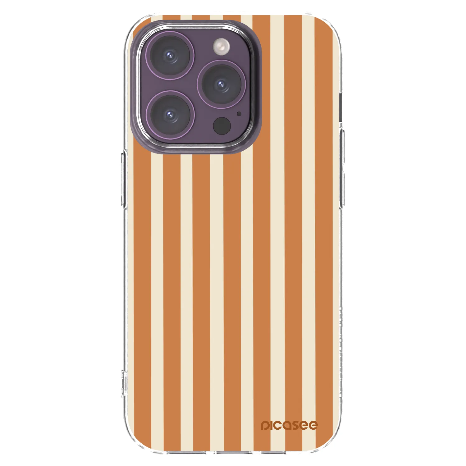 Picasee átlátszó szilikon tok az alábbi mobiltelefonokra Apple iPhone 14 Pro - Orange lines