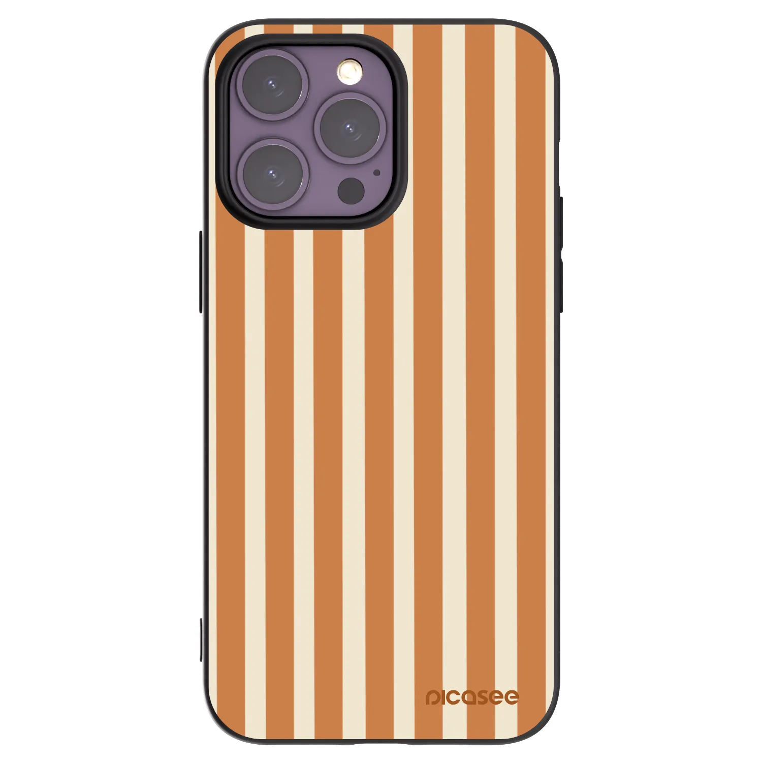 Picasee fekete szilikon tok az alábbi mobiltelefonokra Apple iPhone 14 Pro Max - Orange lines