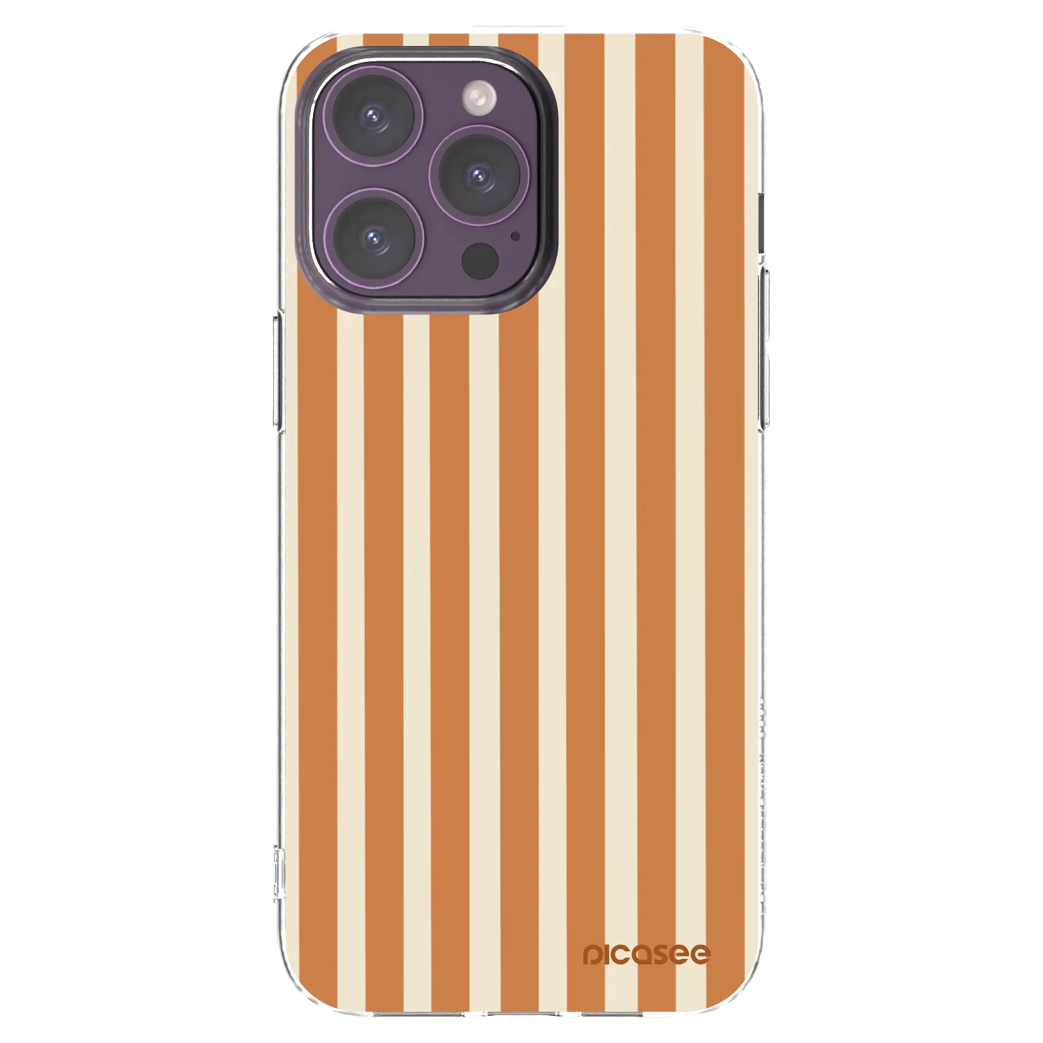 Picasee átlátszó szilikon tok az alábbi mobiltelefonokra Apple iPhone 14 Pro Max - Orange lines