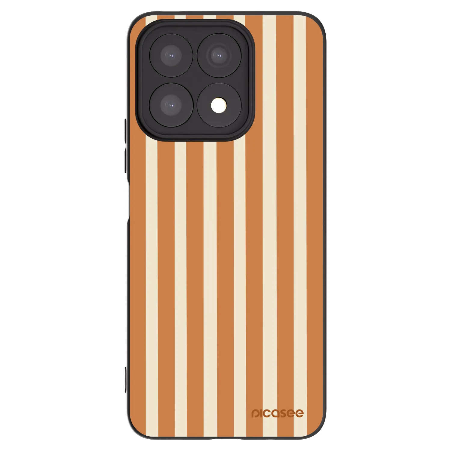 Picasee fekete szilikon tok az alábbi mobiltelefonokra Honor X8a - Orange lines