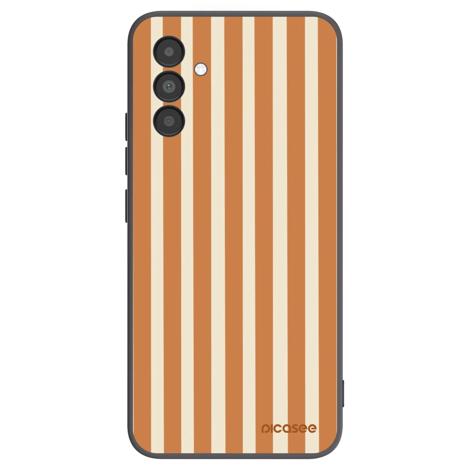Picasee fekete szilikon tok az alábbi mobiltelefonokra Samsung Galaxy A04s A047F - Orange lines