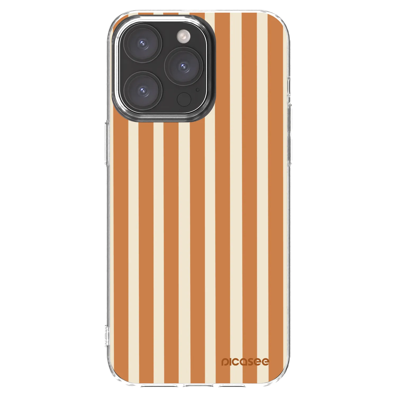 Picasee átlátszó szilikon tok az alábbi mobiltelefonokra Apple iPhone 15 Pro Max - Orange lines