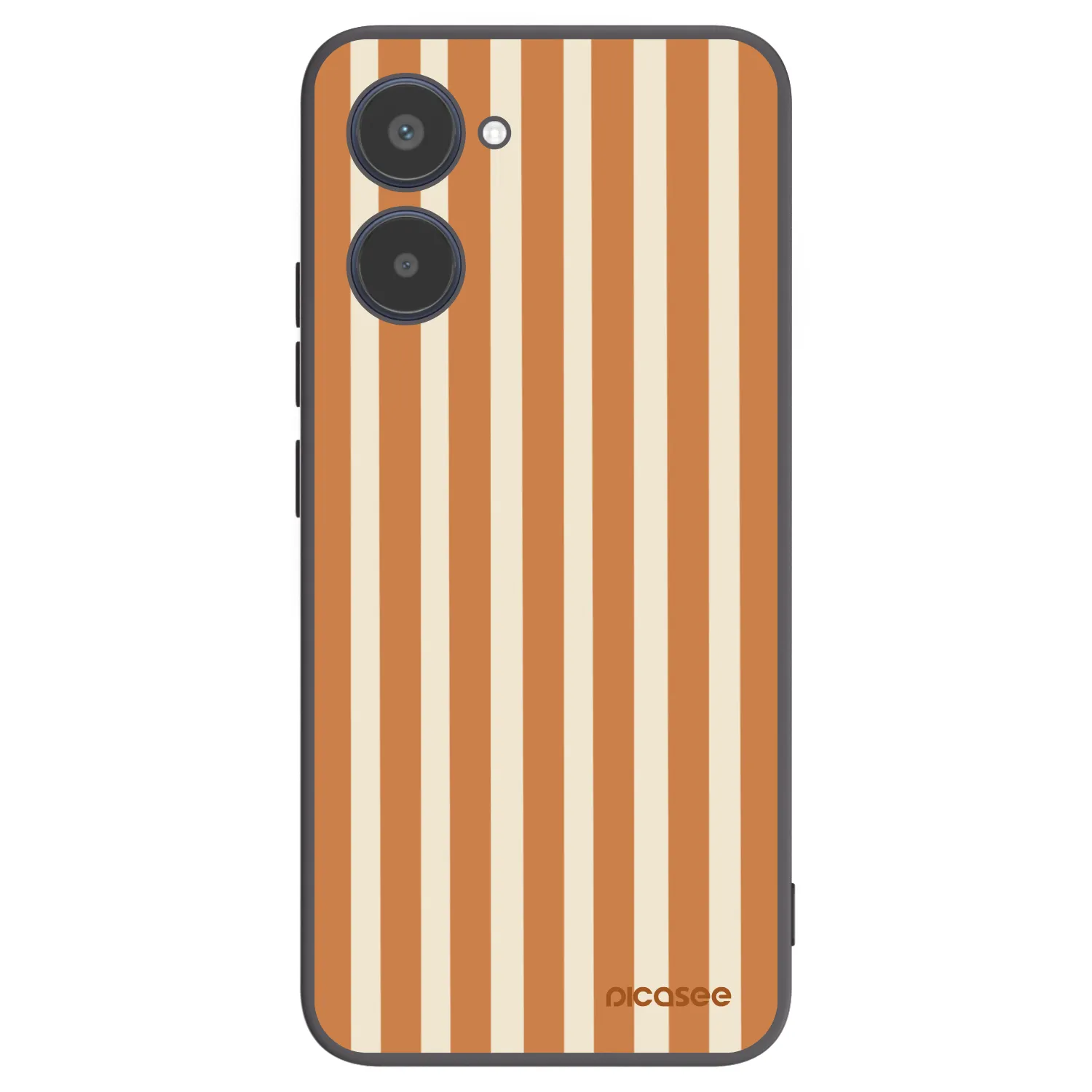 Picasee fekete szilikon tok az alábbi mobiltelefonokra Realme 10 4G - Orange lines