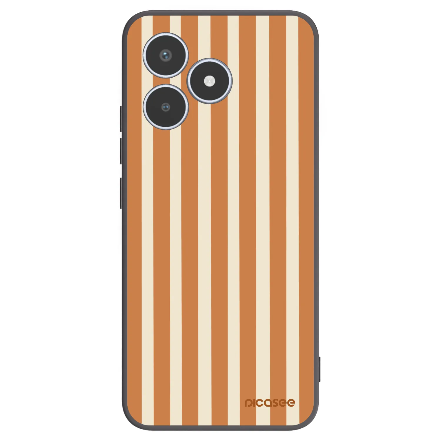 Picasee fekete szilikon tok az alábbi mobiltelefonokra Realme C53 - Orange lines