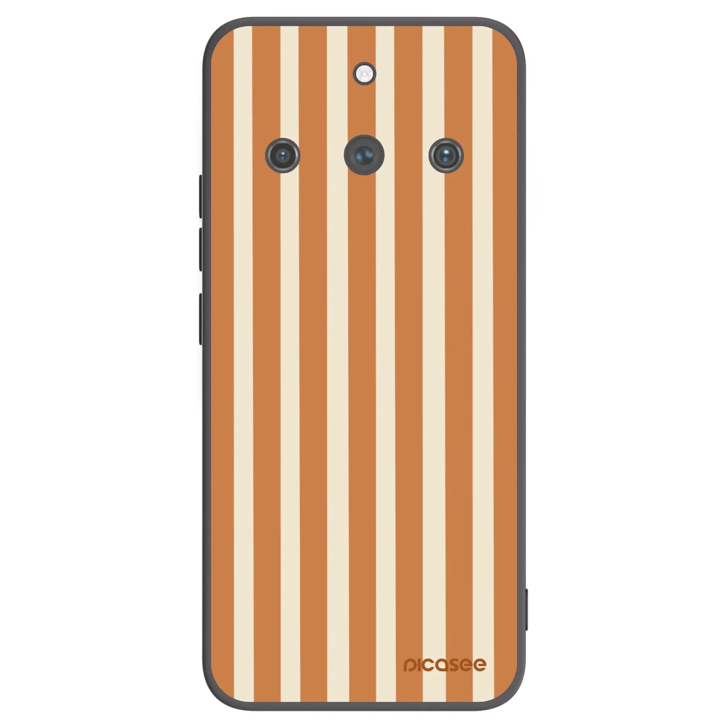 Picasee fekete szilikon tok az alábbi mobiltelefonokra Realme 11 Pro+ - Orange lines