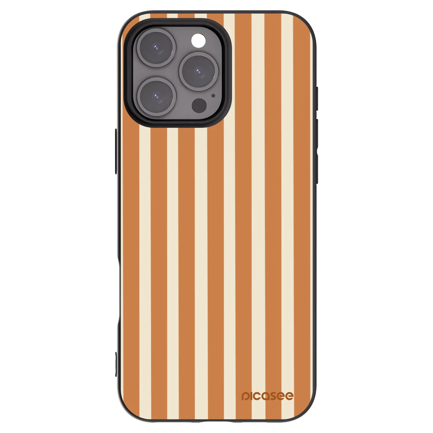 Picasee fekete szilikon tok az alábbi mobiltelefonokra Apple iPhone 16 Pro Max - Orange lines