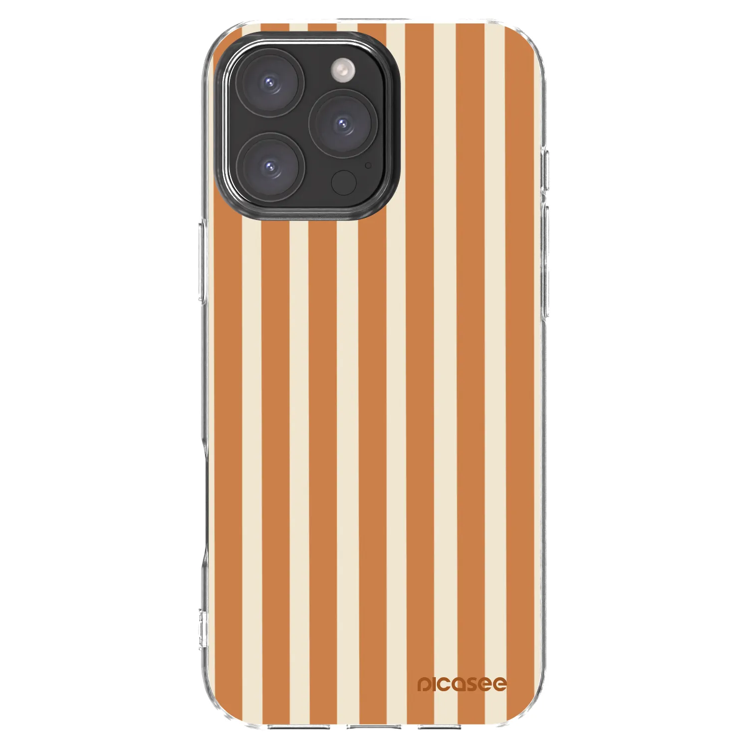 Picasee átlátszó szilikon tok az alábbi mobiltelefonokra Apple iPhone 16 Pro Max - Orange lines