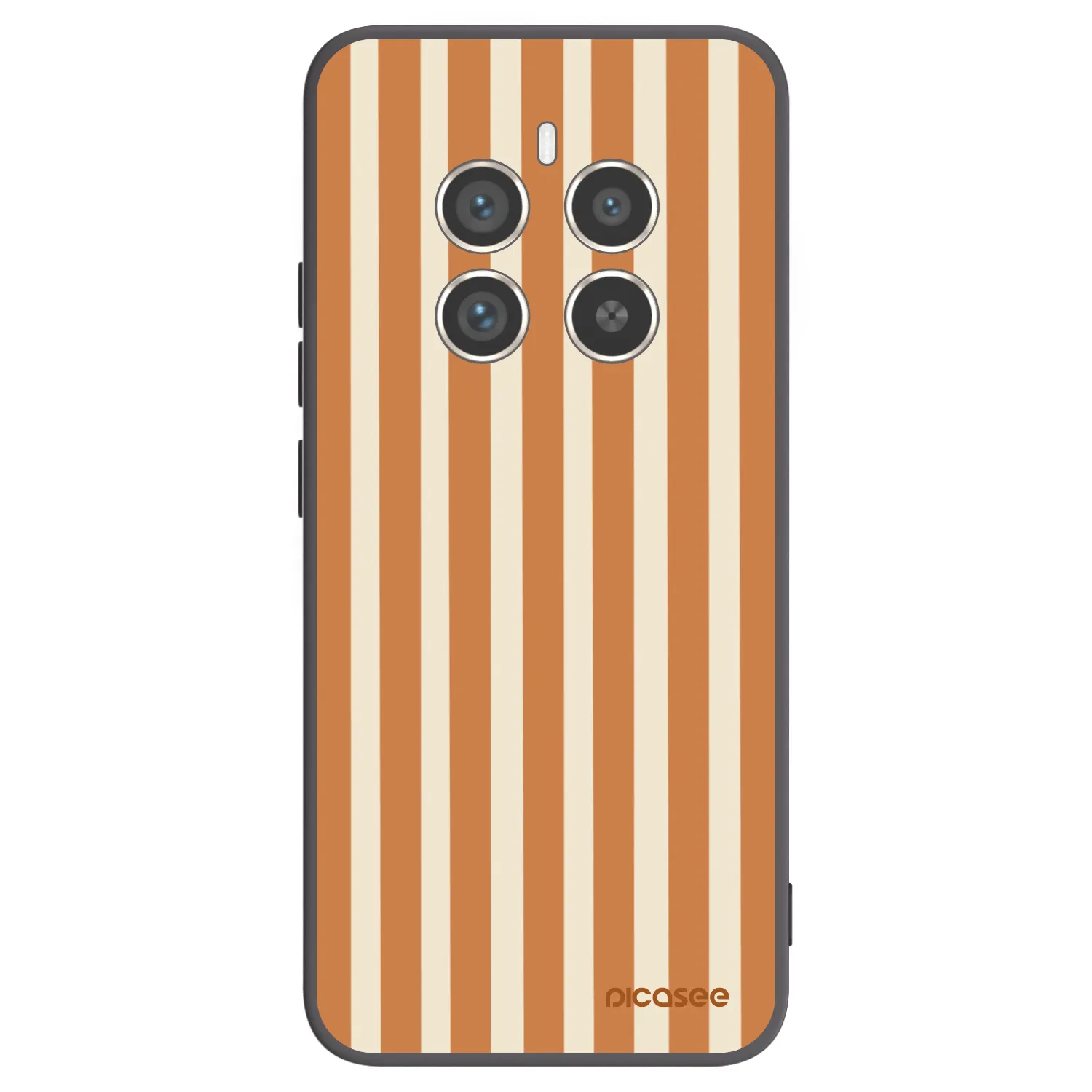Picasee fekete szilikon tok az alábbi mobiltelefonokra Realme 12 Pro 5G - Orange lines