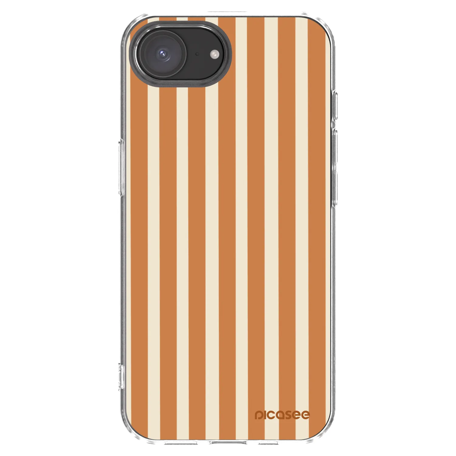 Picasee átlátszó szilikon tok az alábbi mobiltelefonokra Apple iPhone 16e - Orange lines