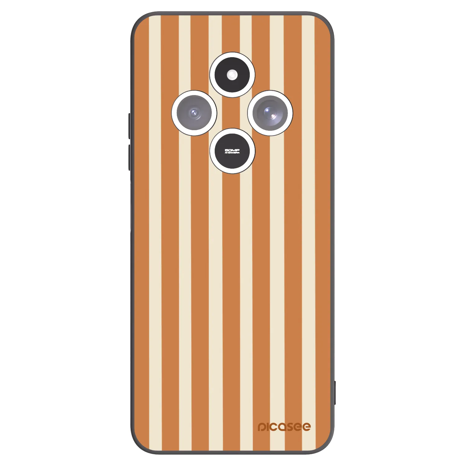 Picasee fekete szilikon tok az alábbi mobiltelefonokra Xiaomi Redmi 14C - Orange lines