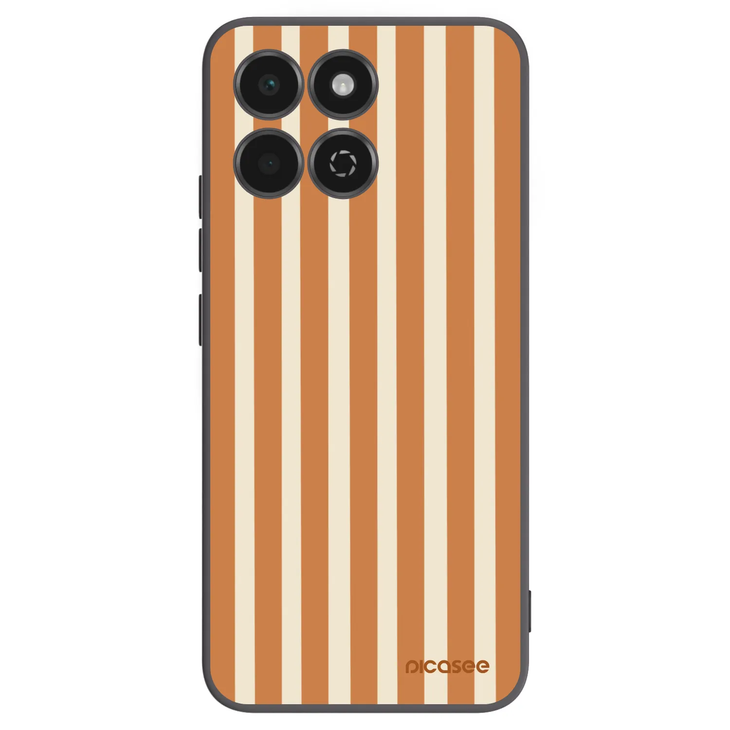Picasee fekete szilikon tok az alábbi mobiltelefonokra Honor 200 Smart 5G - Orange lines
