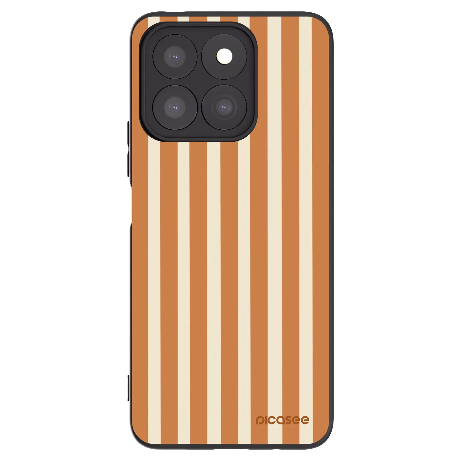 Picasee fekete szilikon tok az alábbi mobiltelefonokra Honor X8c - Orange lines