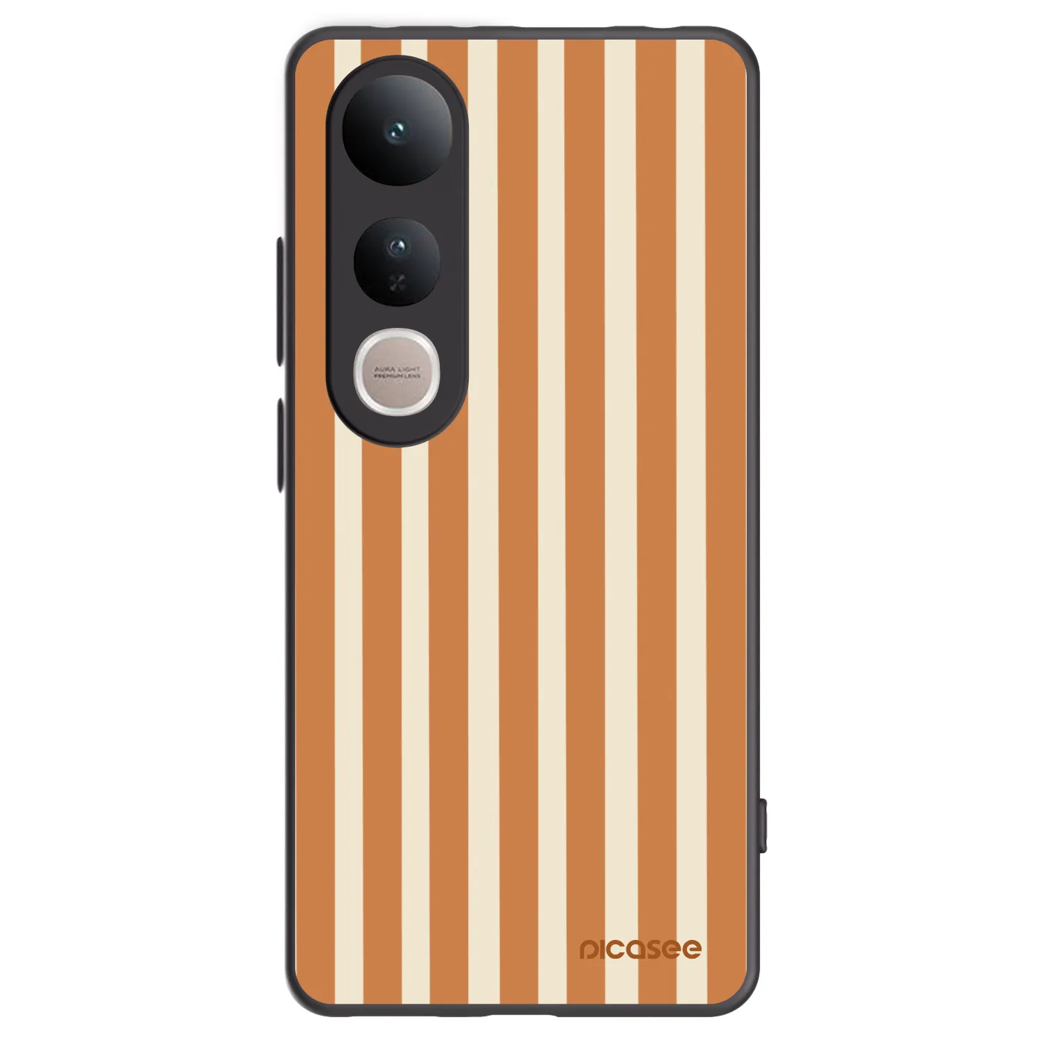 Picasee fekete szilikon tok az alábbi mobiltelefonokra Vivo V50 Lite 5G - Orange lines