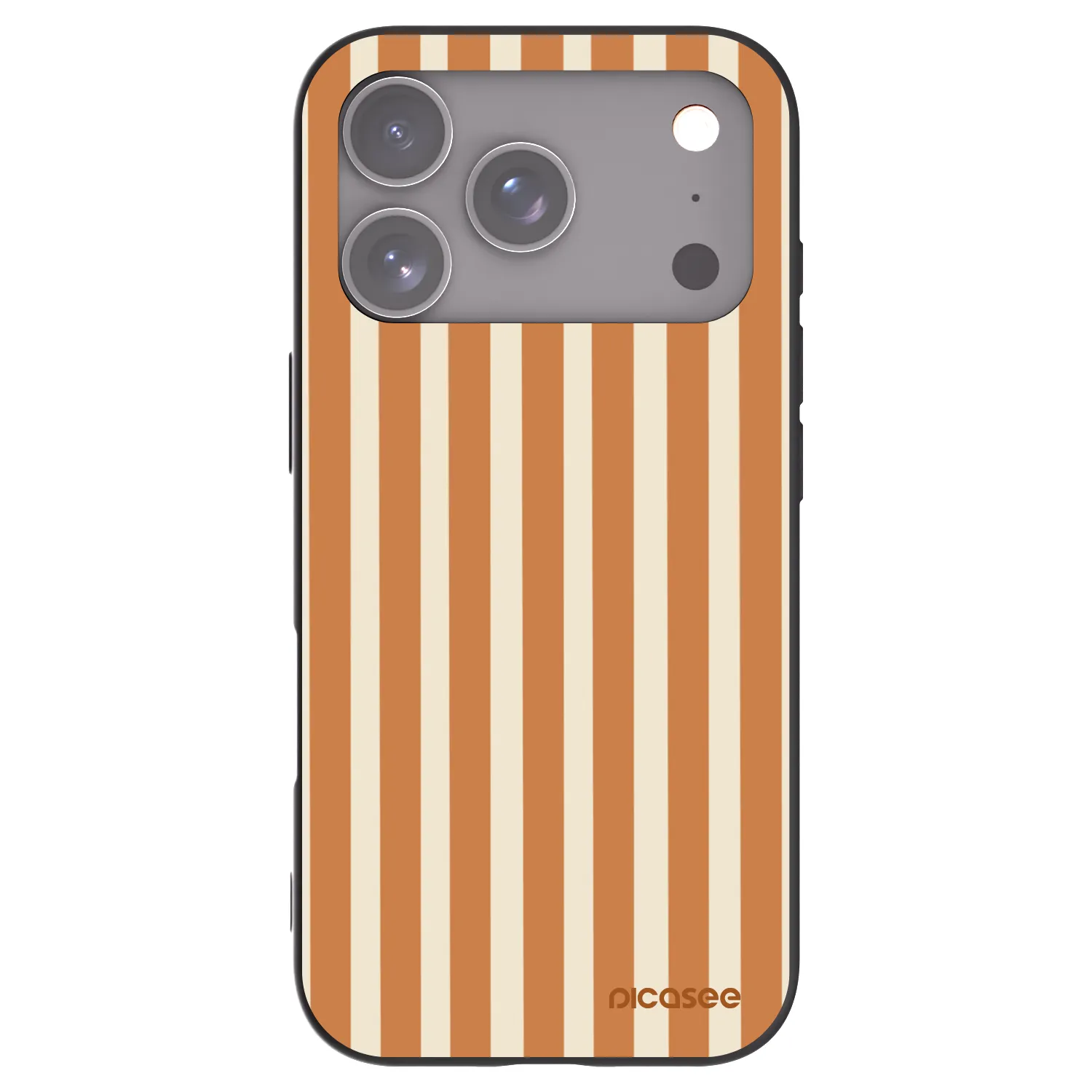 Picasee fekete szilikon tok az alábbi mobiltelefonokra Apple iPhone 17 Pro - Orange lines