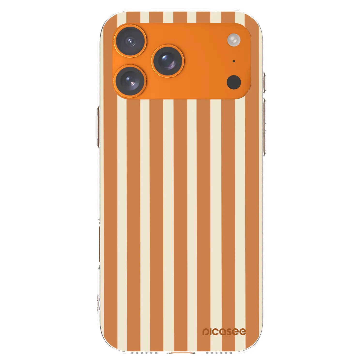Picasee átlátszó szilikon tok az alábbi mobiltelefonokra Apple iPhone 17 Pro Max - Orange lines