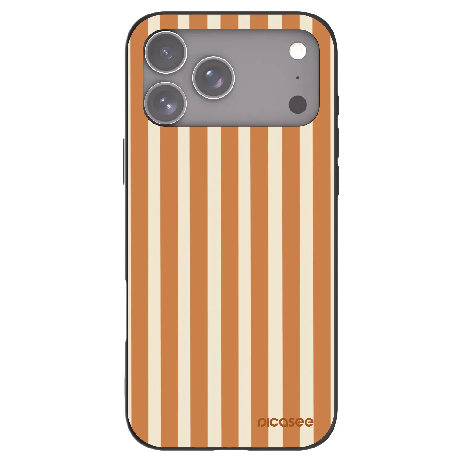 Picasee fekete szilikon tok az alábbi mobiltelefonokra Apple iPhone 17 Pro Max - Orange lines