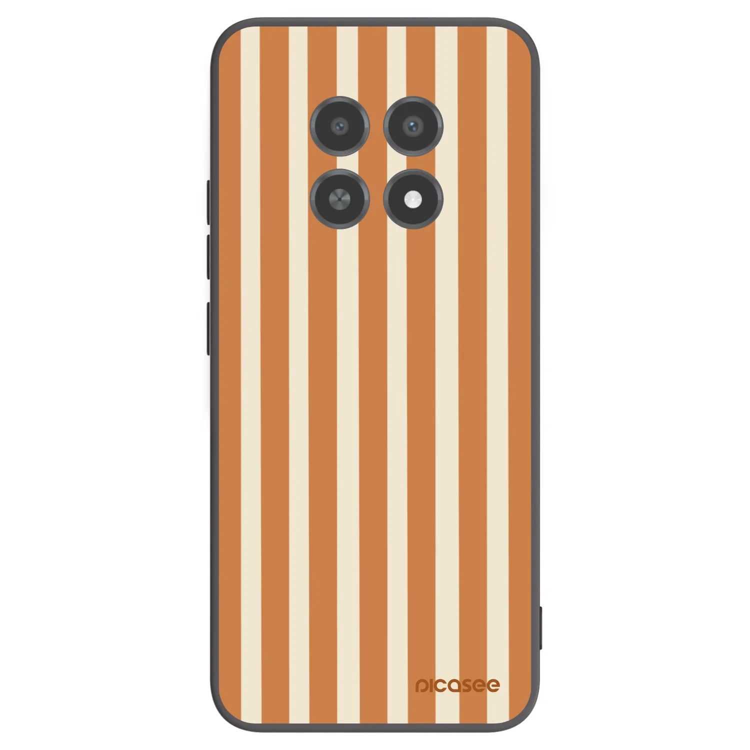 Picasee fekete szilikon tok az alábbi mobiltelefonokra Realme 12X - Orange lines