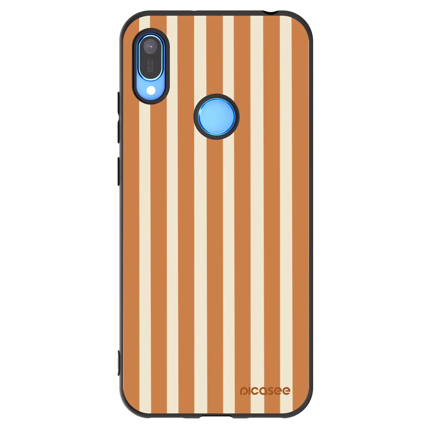 Picasee fekete szilikon tok az alábbi mobiltelefonokra Huawei Y6 2019 - Orange lines