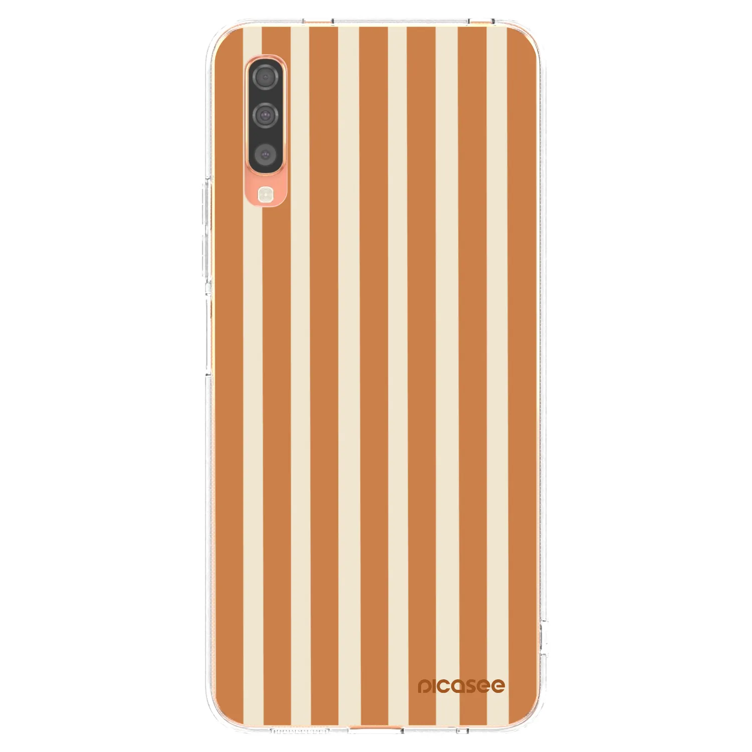 Picasee átlátszó szilikon tok az alábbi mobiltelefonokra Samsung Galaxy A70 A705F - Orange lines