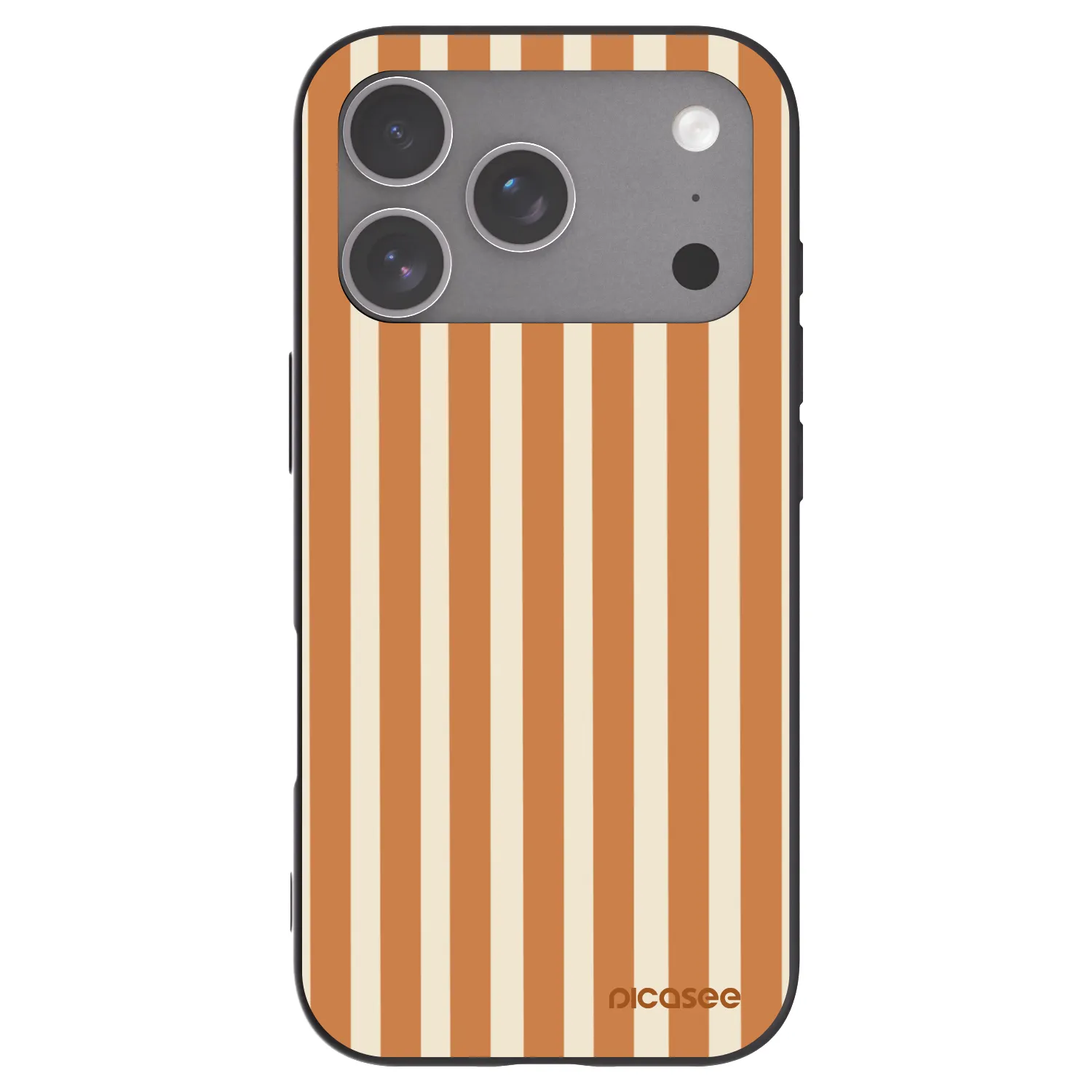 Picasee fekete szilikon tok az alábbi mobiltelefonokra Apple iPhone 18 Pro - Orange lines