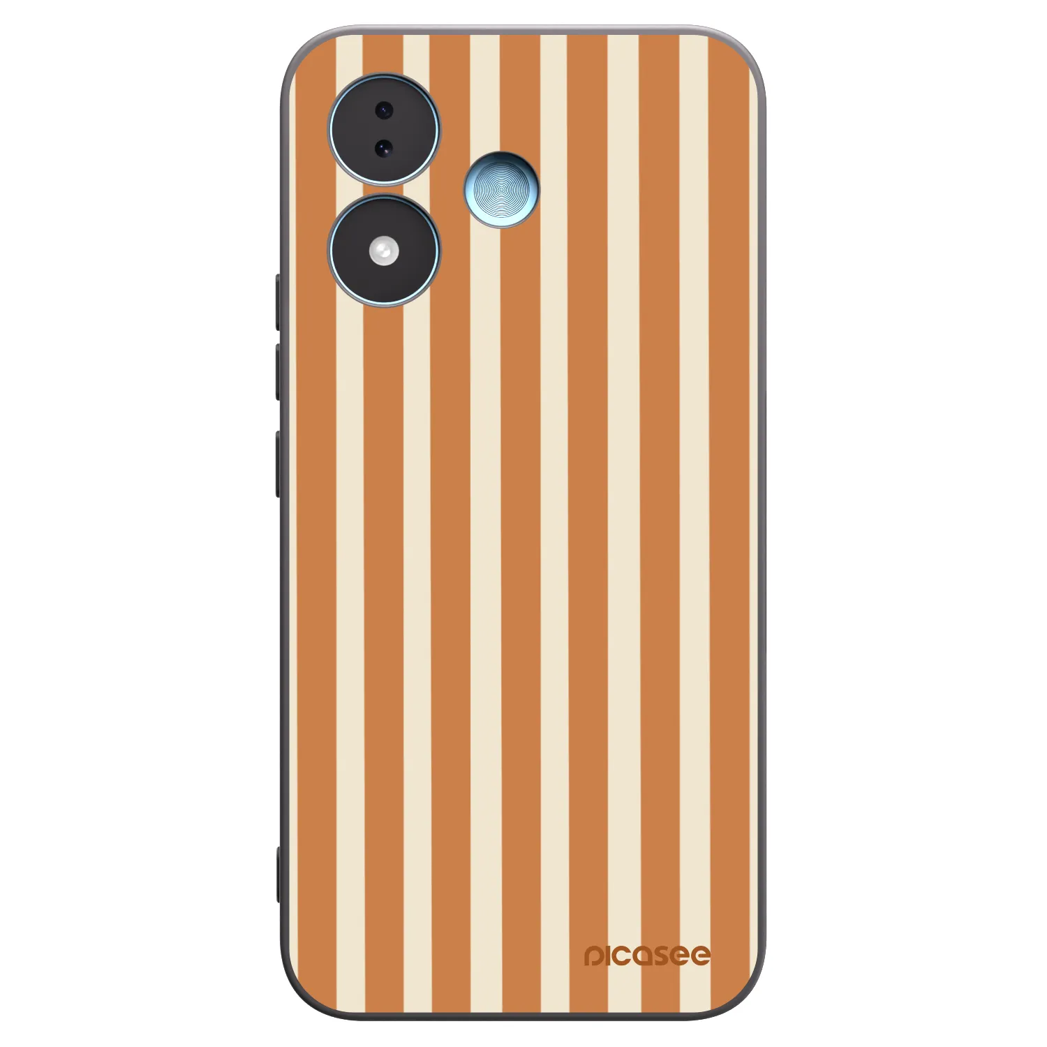 Picasee fekete szilikon tok az alábbi mobiltelefonokra Xiaomi Redmi Note 17 5G - Orange lines