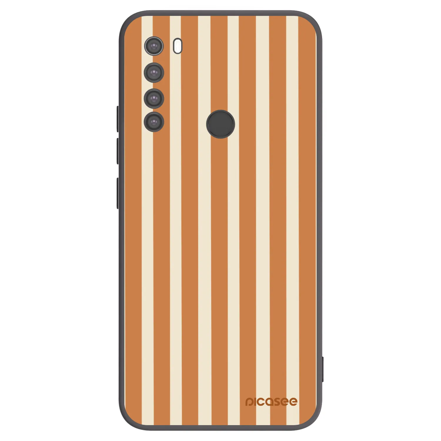 Picasee fekete szilikon tok az alábbi mobiltelefonokra Xiaomi Redmi Note 8 - Orange lines