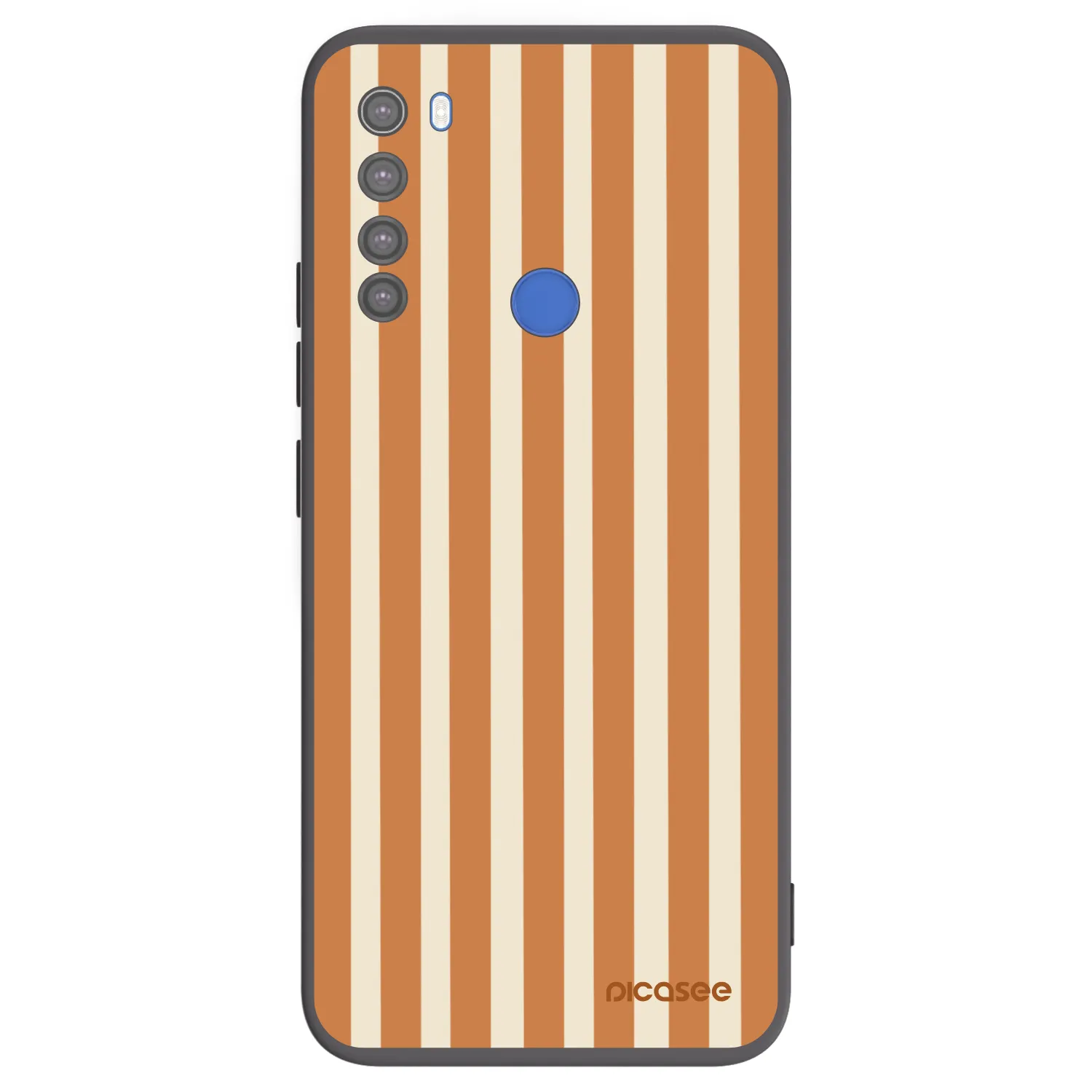 Picasee fekete szilikon tok az alábbi mobiltelefonokra Xiaomi Redmi Note 8T - Orange lines