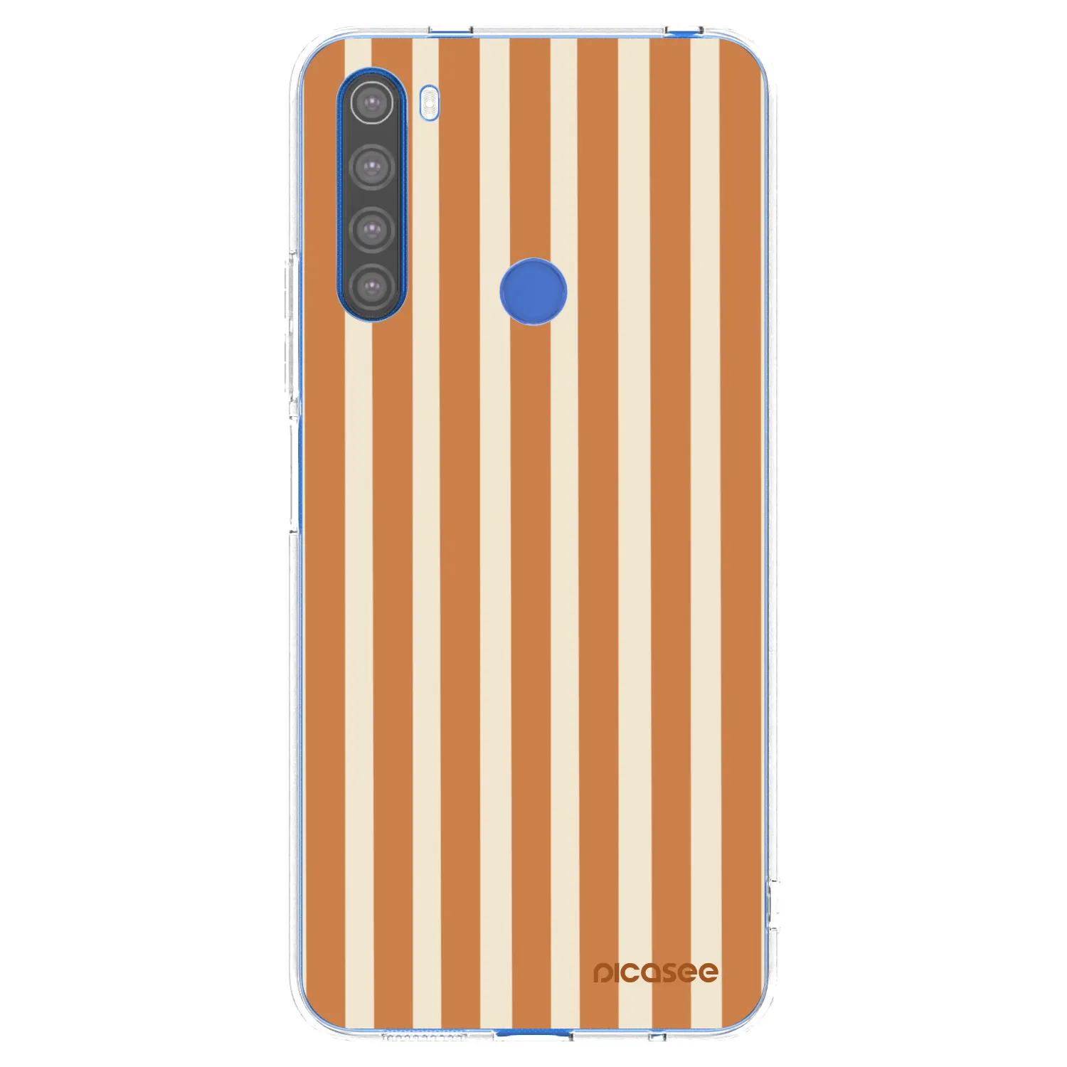 Picasee átlátszó szilikon tok az alábbi mobiltelefonokra Xiaomi Redmi Note 8T - Orange lines