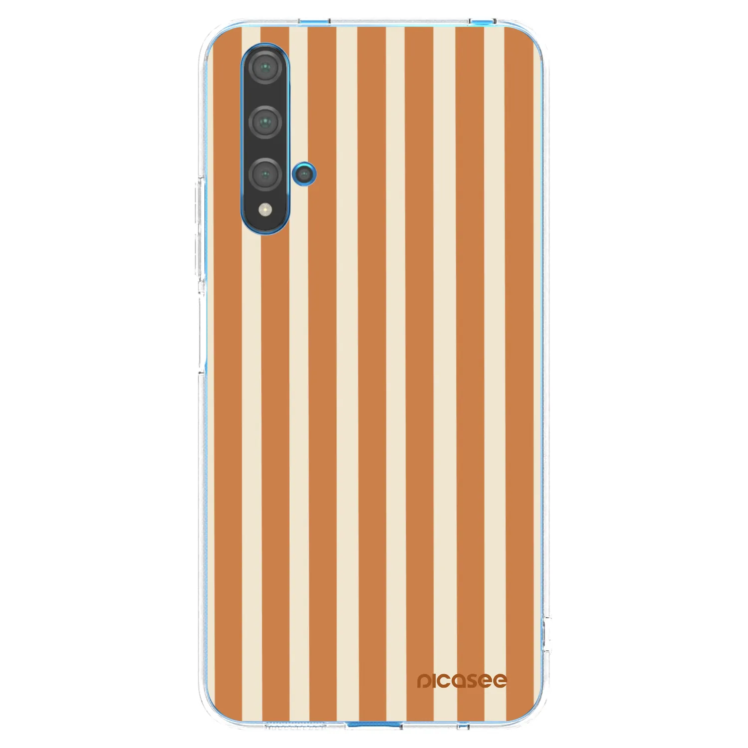 Picasee átlátszó szilikon tok az alábbi mobiltelefonokra Huawei Nova 5T - Orange lines