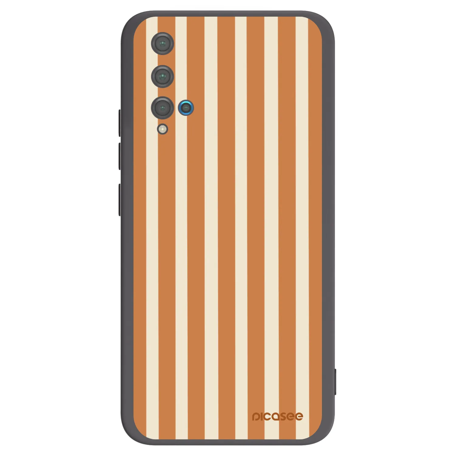 Picasee fekete szilikon tok az alábbi mobiltelefonokra Huawei Nova 5T - Orange lines