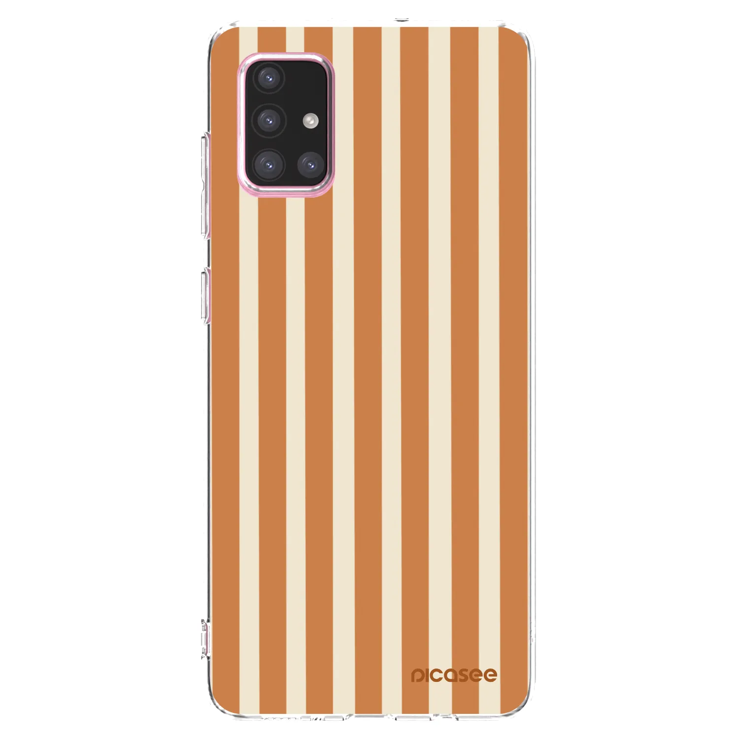 Picasee átlátszó szilikon tok az alábbi mobiltelefonokra Samsung Galaxy A71 A715F - Orange lines