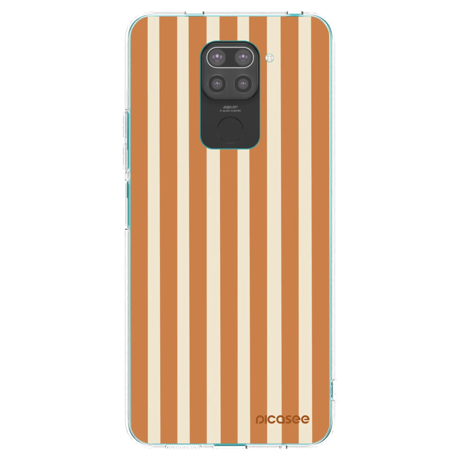 Picasee fekete szilikon tok az alábbi mobiltelefonokra Xiaomi Redmi Note 9 - Orange lines