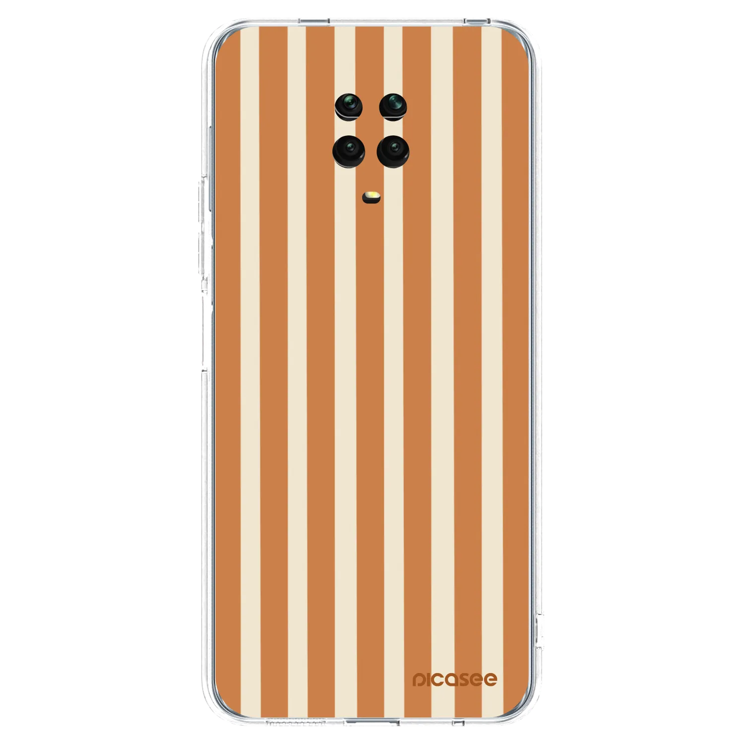 Picasee átlátszó szilikon tok az alábbi mobiltelefonokra Xiaomi Redmi Note 9S - Orange lines