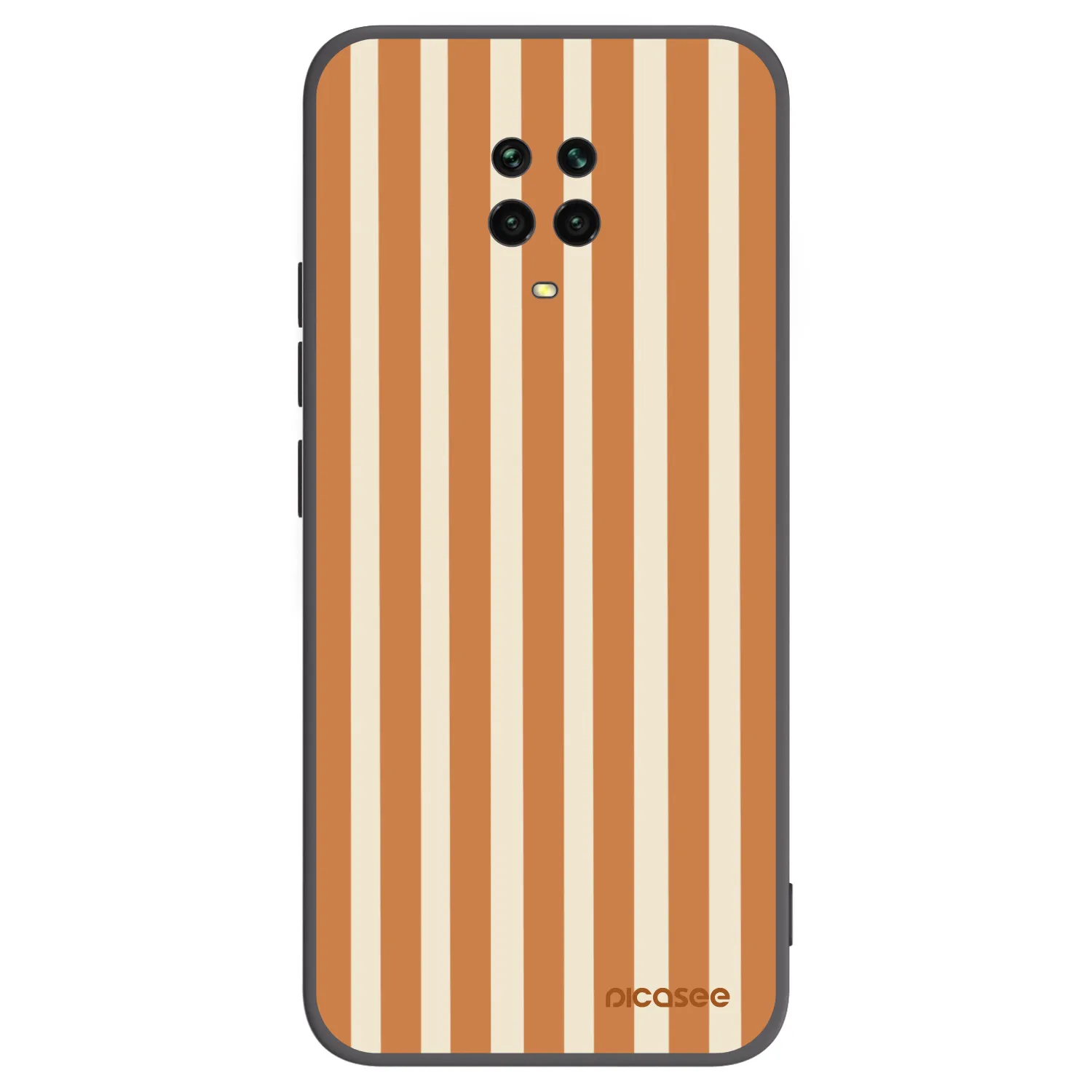 Picasee fekete szilikon tok az alábbi mobiltelefonokra Xiaomi Redmi Note 9S - Orange lines