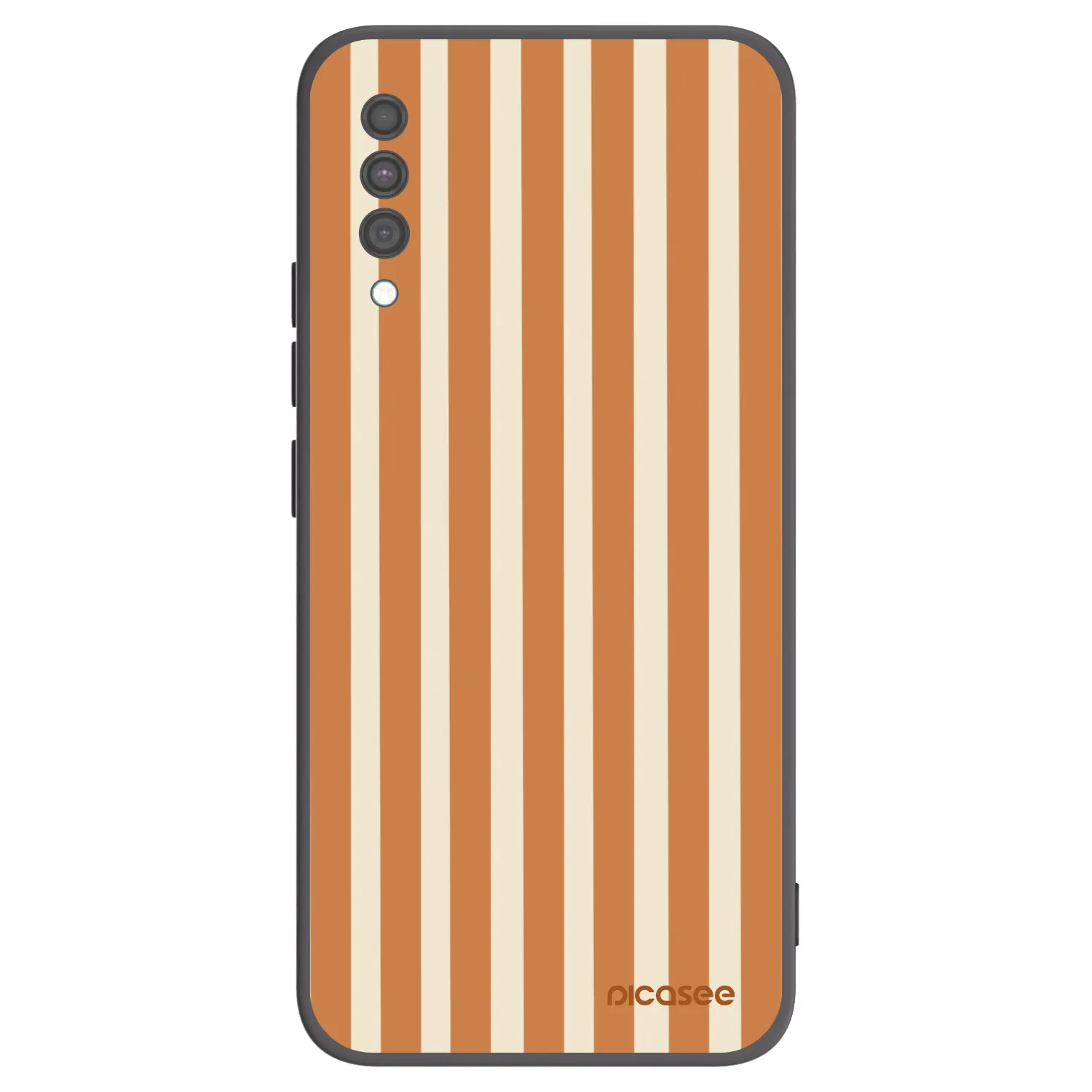 Picasee fekete szilikon tok az alábbi mobiltelefonokra Samsung Galaxy A30s A307F - Orange lines
