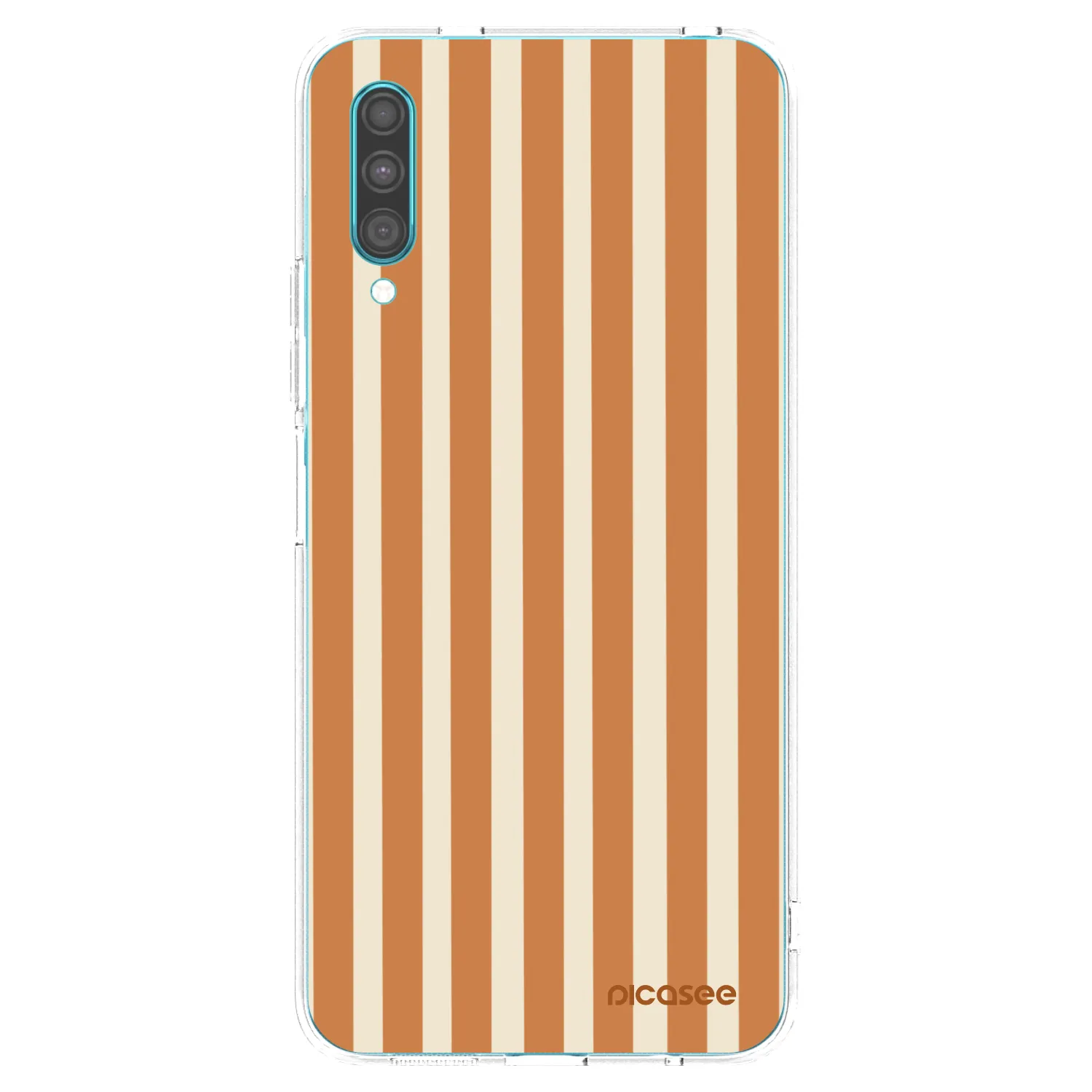 Picasee átlátszó szilikon tok az alábbi mobiltelefonokra Samsung Galaxy A30s A307F - Orange lines