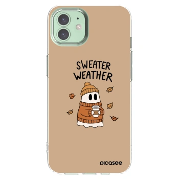 Picasee átlátszó szilikon tok az alábbi mobiltelefonokra Apple iPhone 12 - Sweater ghost