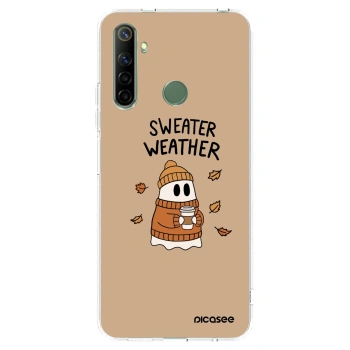 Picasee átlátszó szilikon tok az alábbi mobiltelefonokra Realme 6i - Sweater ghost