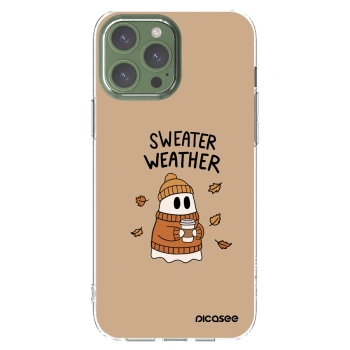 Picasee átlátszó szilikon tok az alábbi mobiltelefonokra Apple iPhone 13 Pro Max - Sweater ghost