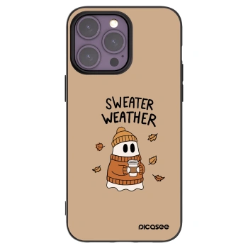 Picasee fekete szilikon tok az alábbi mobiltelefonokra Apple iPhone 14 Pro Max - Sweater ghost