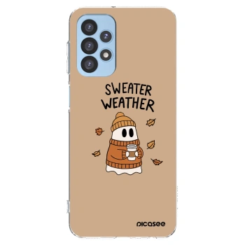 Picasee átlátszó szilikon tok az alábbi mobiltelefonokra Samsung Galaxy A23 A235F 4G - Sweater ghost