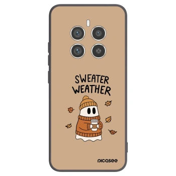 Picasee fekete szilikon tok az alábbi mobiltelefonokra Realme 12 Pro 5G - Sweater ghost