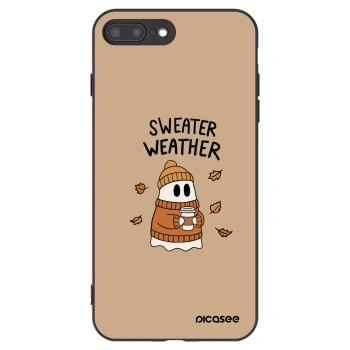 Picasee fekete szilikon tok az alábbi mobiltelefonokra Apple iPhone 7 Plus - Sweater ghost