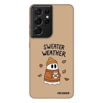 Szilikon tok erre a típusra Samsung Galaxy S21 Ultra 5G G998B - Sweater ghost
