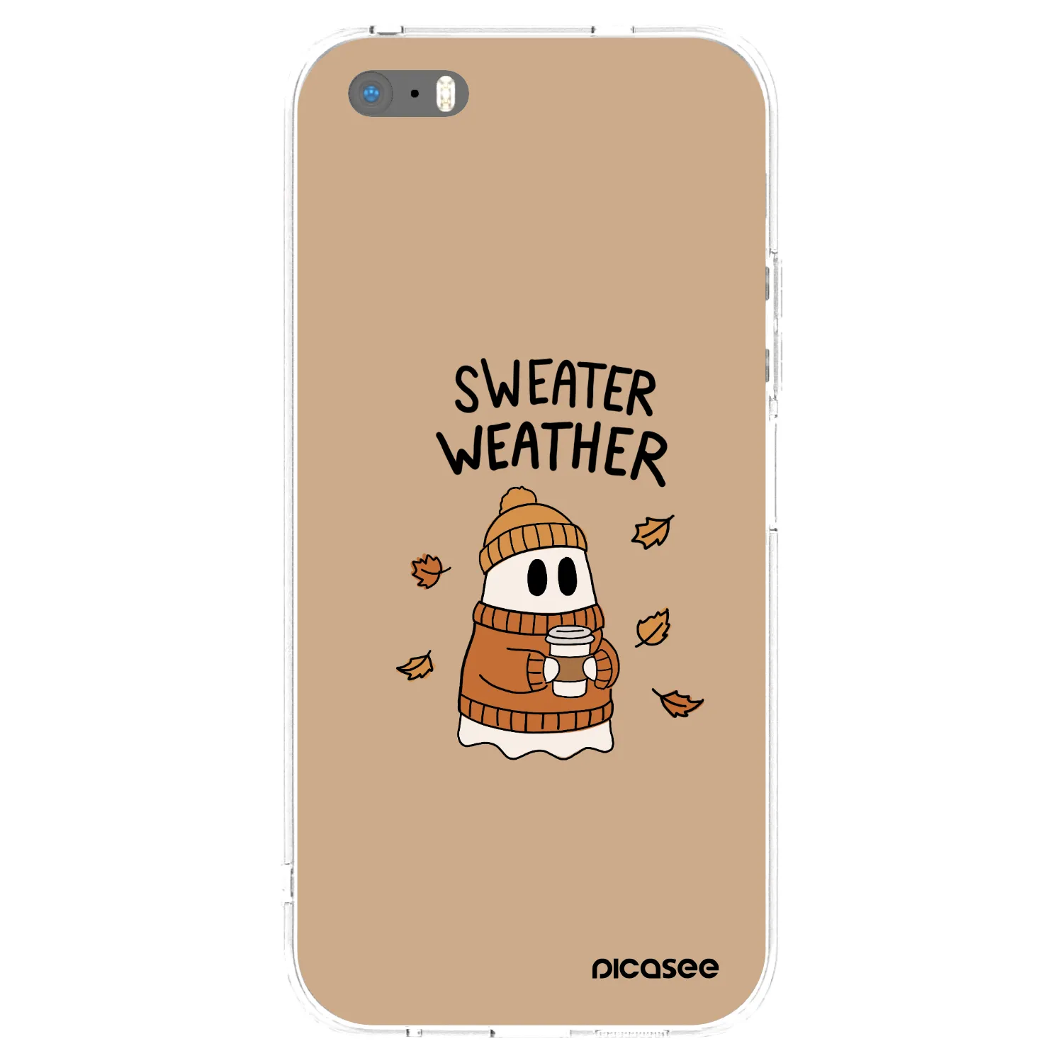 Picasee átlátszó szilikon tok az alábbi mobiltelefonokra Apple iPhone 5/5S/SE - Sweater ghost