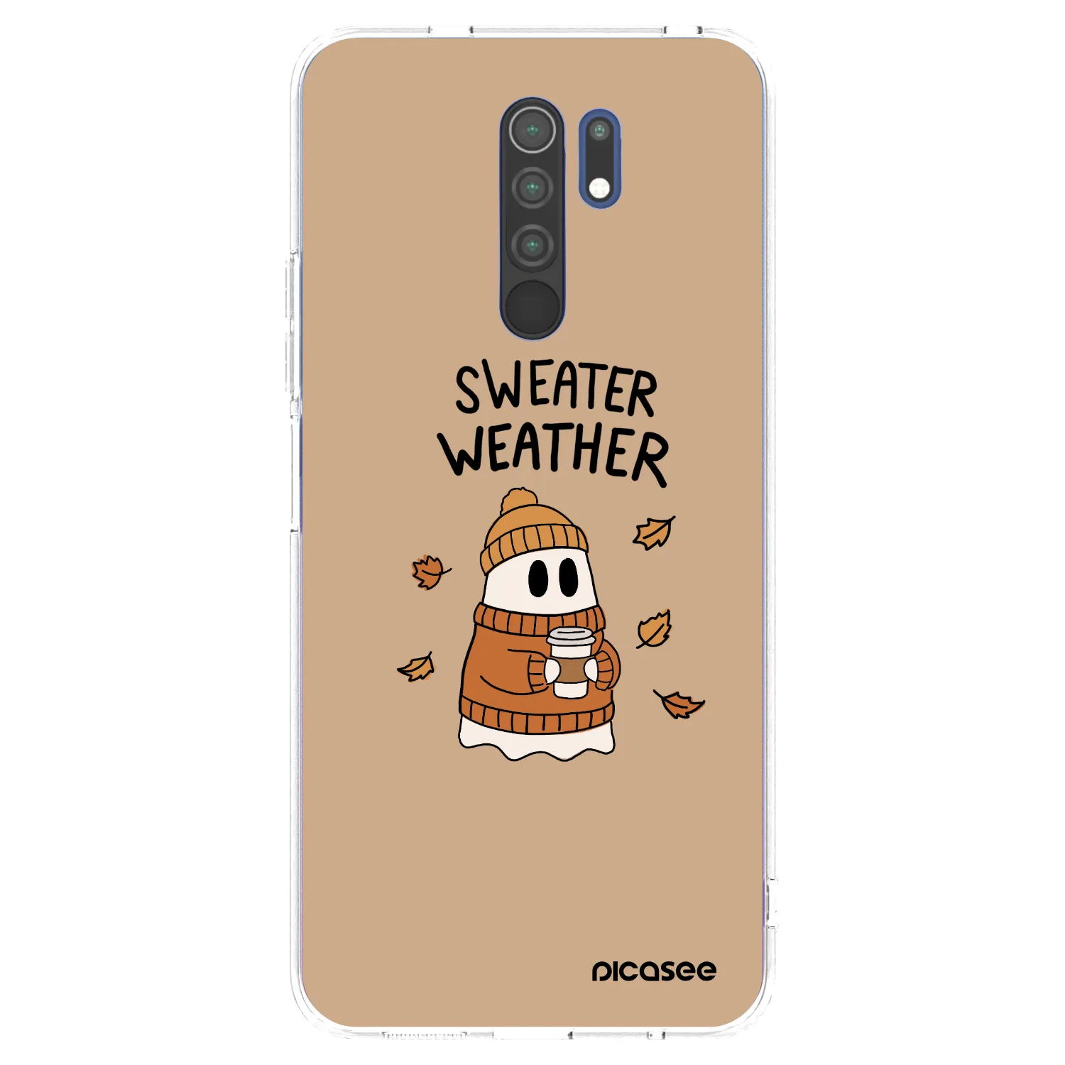 Picasee átlátszó szilikon tok az alábbi mobiltelefonokra Xiaomi Redmi 9 - Sweater ghost
