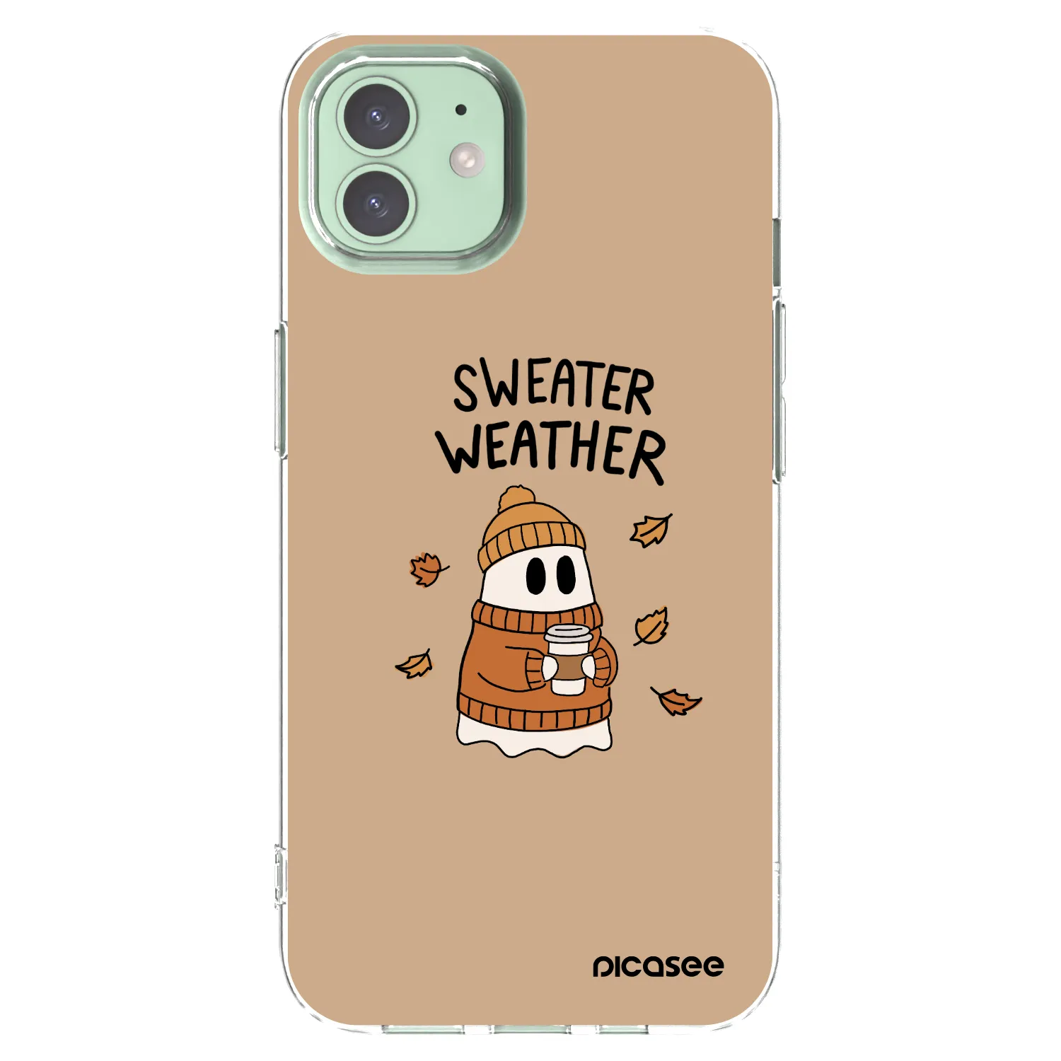Picasee átlátszó szilikon tok az alábbi mobiltelefonokra Apple iPhone 12 - Sweater ghost
